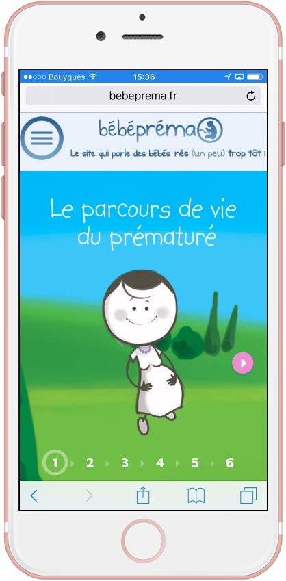 Bebeprema - page accueil mobile